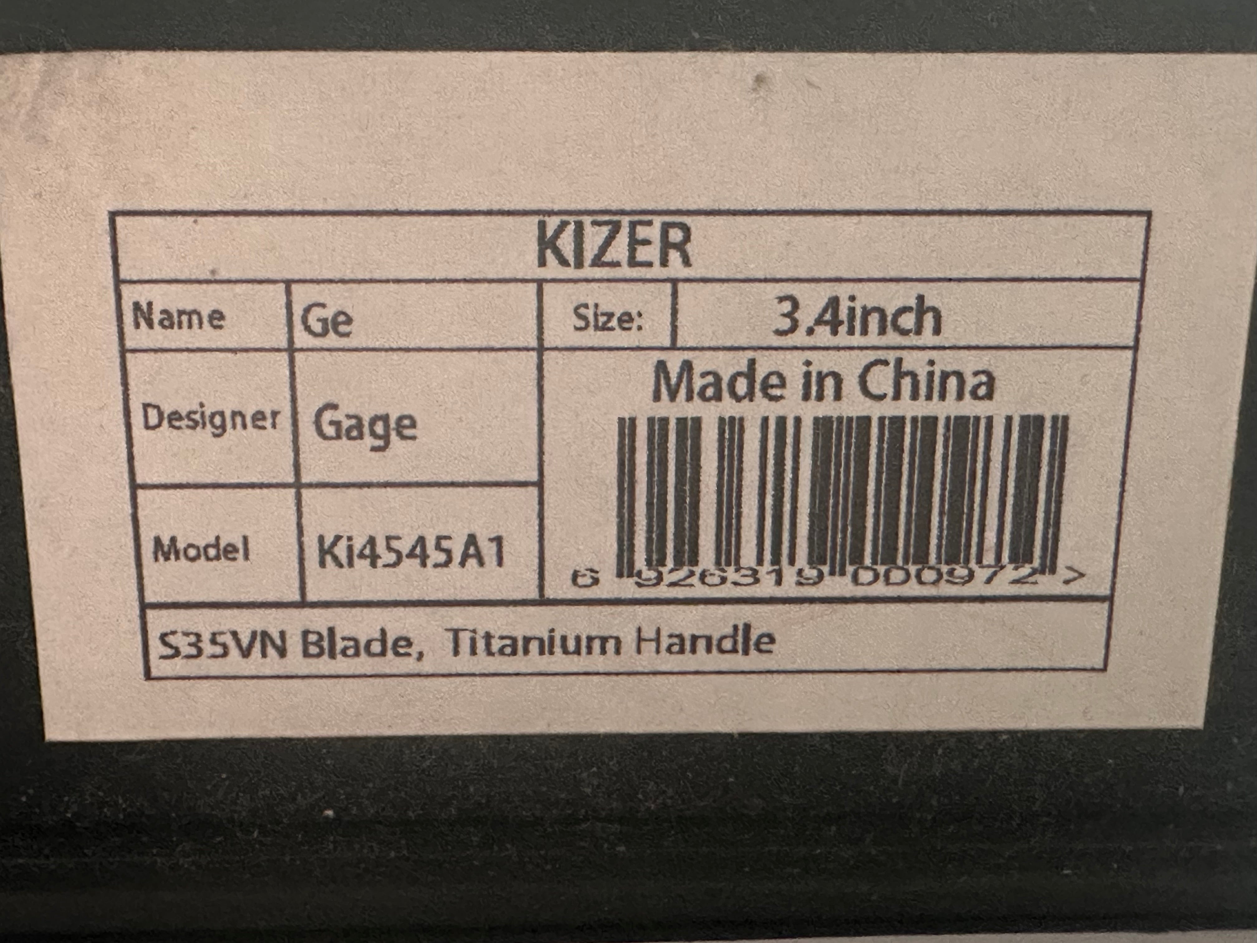 Kizer Genie Liner Lock Folding Knife - Premium Carbon Fiber Handle, 3.40