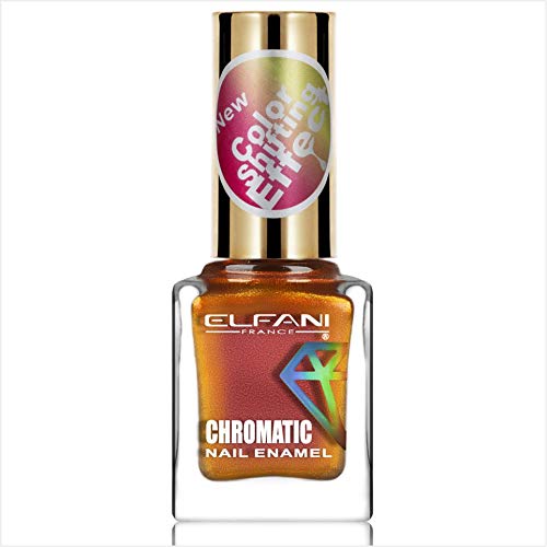 Elfani 'Champagne Pink' Multi Chrome Nail Polish - Long Lasting Metallic Shimmer Nail Lacquer for Gel Manicure, Pedicure & Nail Art | Perfect for Parties, Weddings & Special Occasions