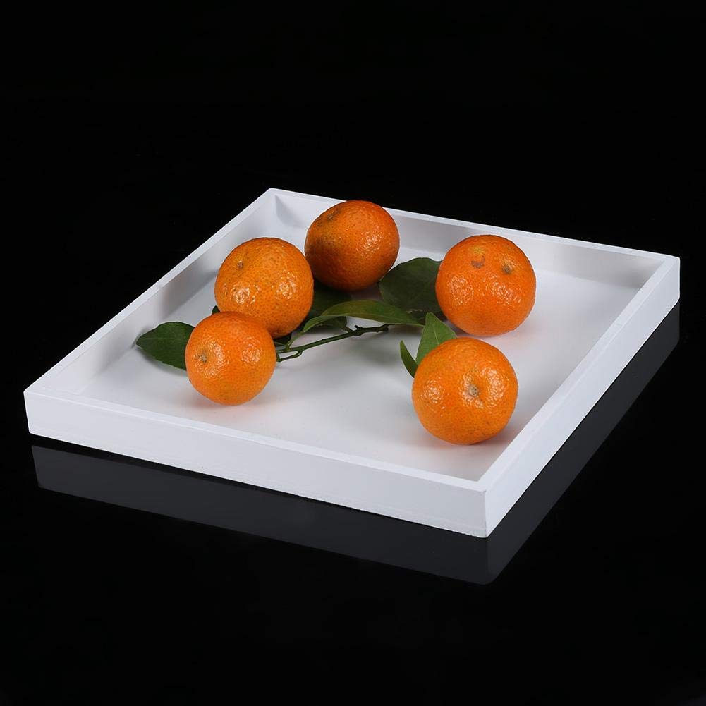 Multi-Purpose Desktop Storage Trays & Organizer - White Valet Tray for Food, Drinks, Jewelry, Cosmetics & Office Supplies | Perfect for Home, Office & Kitchen Organization