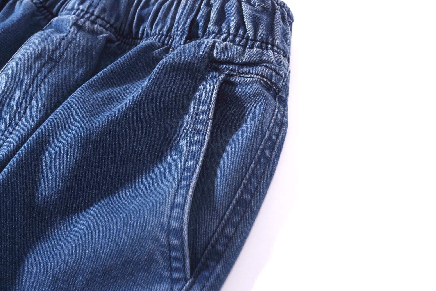 Ylingjun Men's Stretch Elastic Waist Jeans - Comfortable Loose Fit Pull On Denim Pants for Casual Wear | Perfect for Work, Travel & Everyday Use