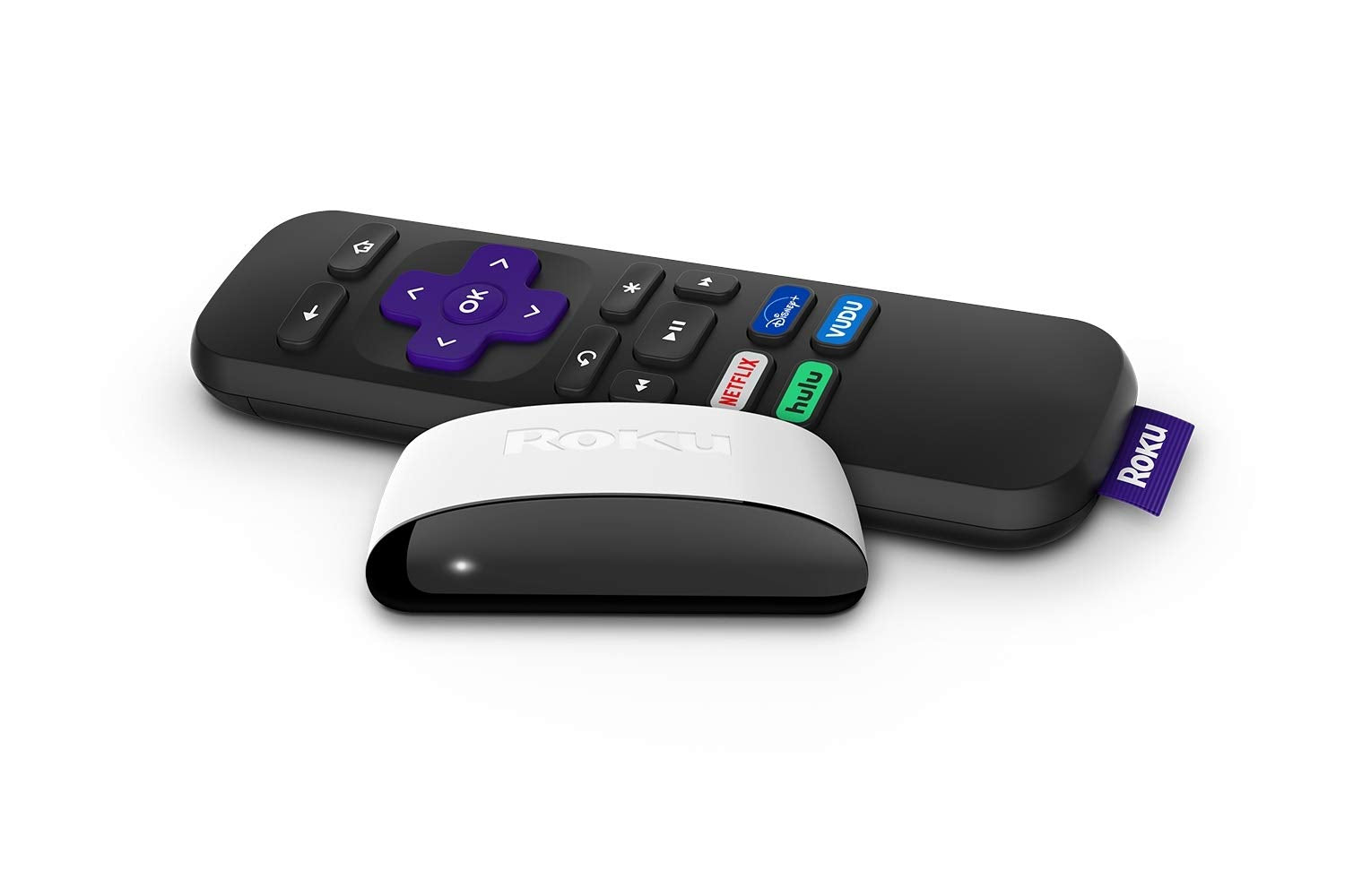 Roku SE Streaming Media Player 3930SE with High Speed HDMI Cable - 4K/HDR Streaming Device for Netflix, Hulu, Disney+ - Perfect for Home Entertainment & Smart TV Setup (White)