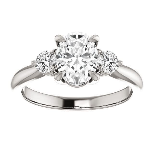 2 CT Oval Colorless Moissanite Engagement Ring for Women - Sterling Silver & Solid Gold Wedding Bridal Ring Set - 4-Prong Eternity Diamond Solitaire - Perfect for Proposals, Anniversaries & Special Occasions
