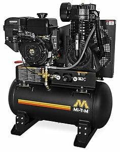 30 Gallon Two Stage Gasoline Air Compressor - ABS 14M 30H - Powerful & Portable for Home Garage, Workshop & DIY Projects