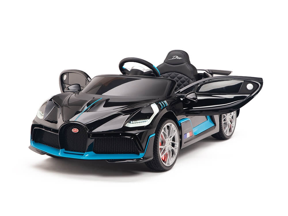 12V Bugatti Divo Kids Electric Ride-On Car with Parent Remote Control - Black Battery-Powered Toy Car for Boys & Girls - Perfect for Indoor Play, Outdoor Driveways, and Birthday Gifts