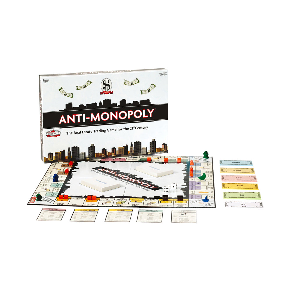 Anti-Monopoly Real Estate Strategy Board Game - Fun Family Game Night & Party Entertainment for Adults & Kids