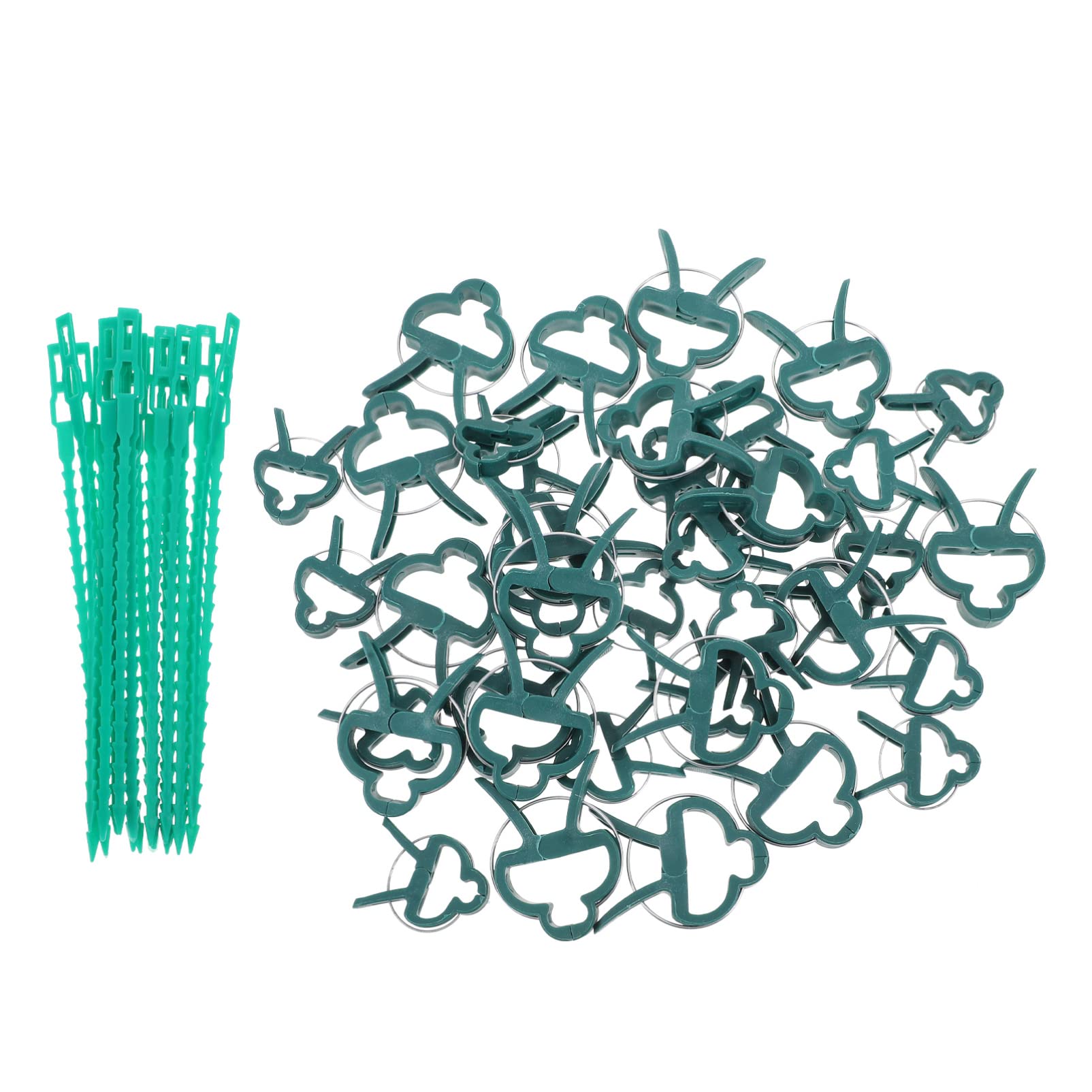 Angoily 1 Set Plastic Garden Plant Clips - Adjustable Plant Support Clips for Indoor Outdoor Gardening, Home Office Plants, Vine Tomatoes, Flowers - Durable Gardening Twist Ties for Secure Plant Growth