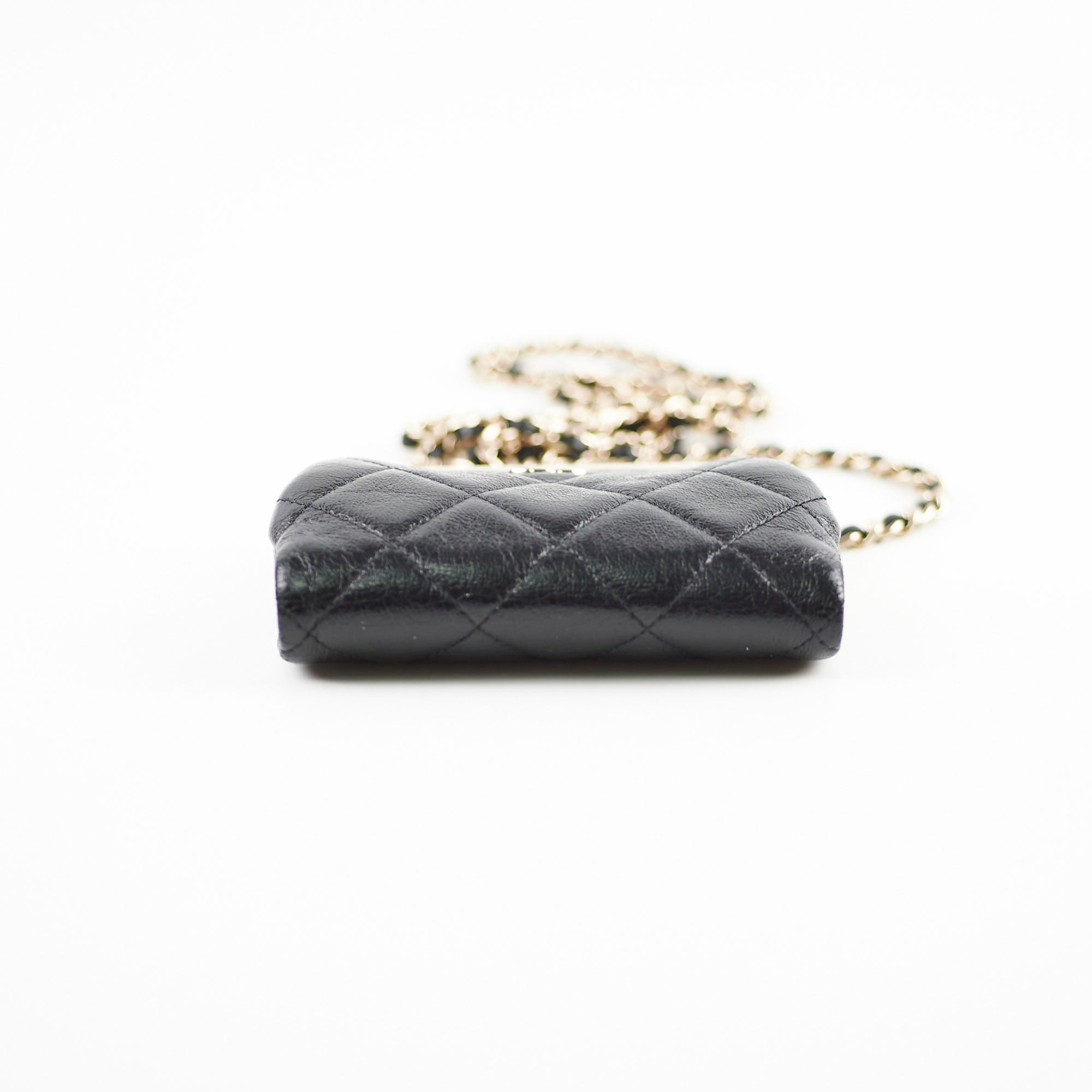 Chanel Quilted Mini Crossbody Bag with Chain - Black Aged Calfskin Leather, Microchipped Authentication | Perfect for Evening Events, Date Nights & Luxury Fashion Accessories