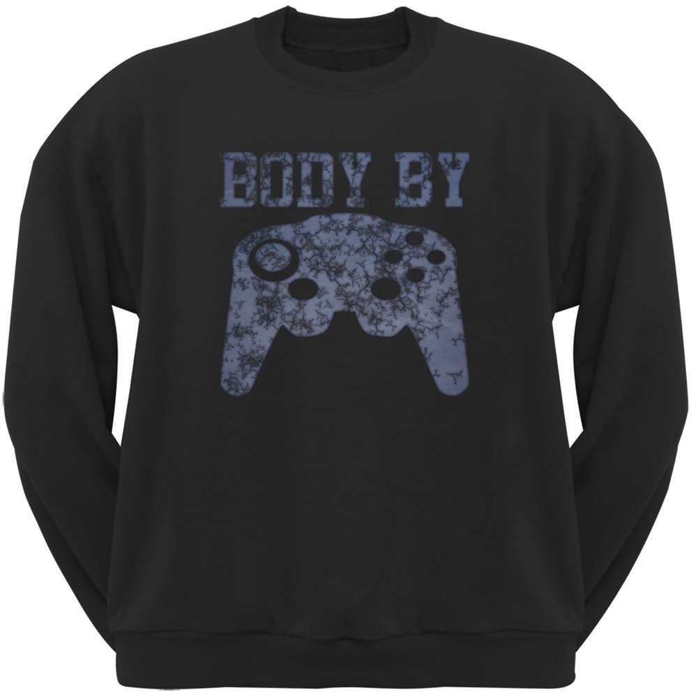 Body by Console Black Adult Crew Neck Sweatshirt - Comfortable Casual Pullover for Men & Women | Perfect for Gym, Lounge & Everyday Wear