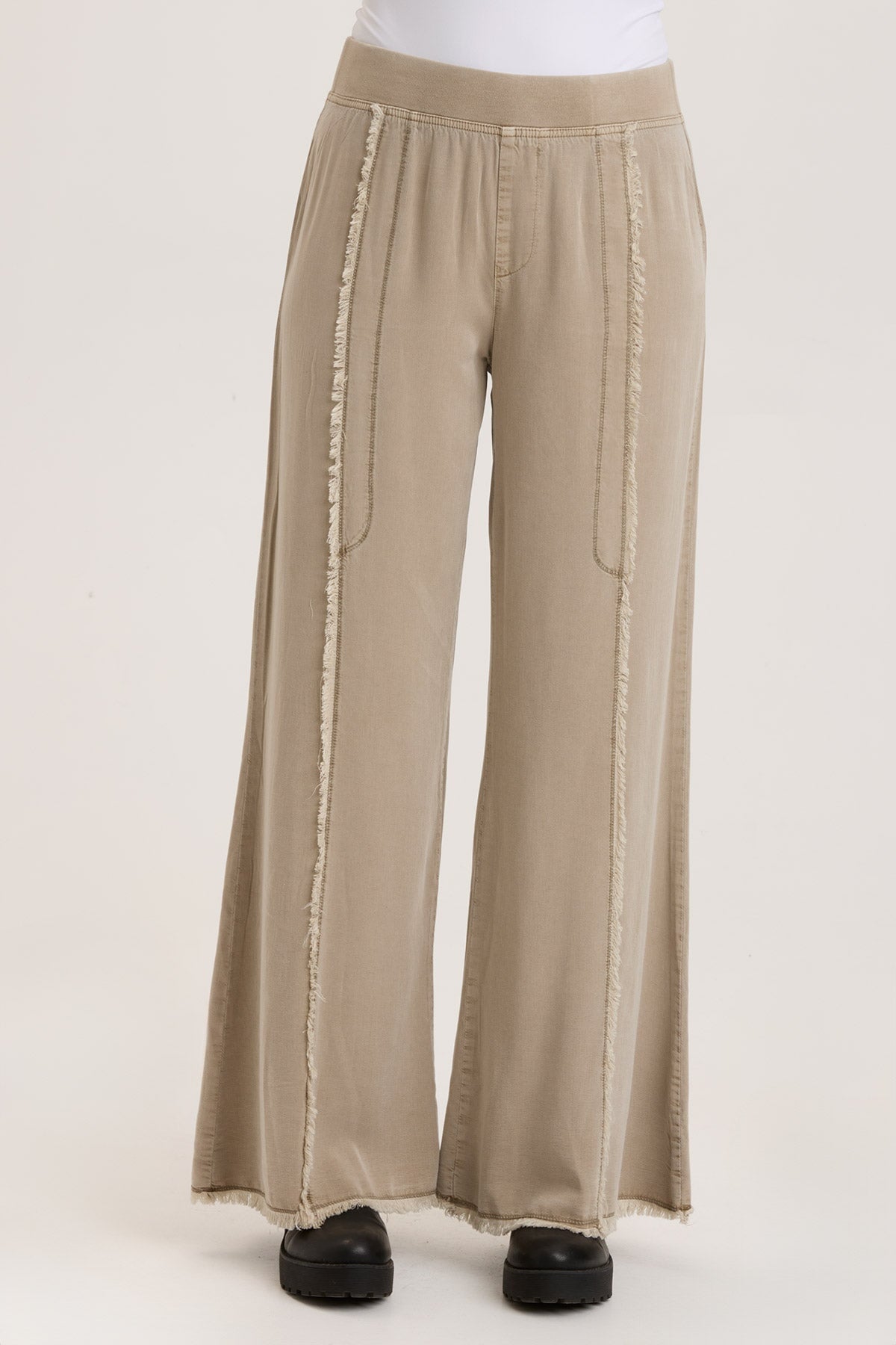 Lightweight Twill Beach Trousers for Women - Comfortable High Waisted Summer Pants with Pockets - Perfect for Vacation, Travel, and Casual Outings