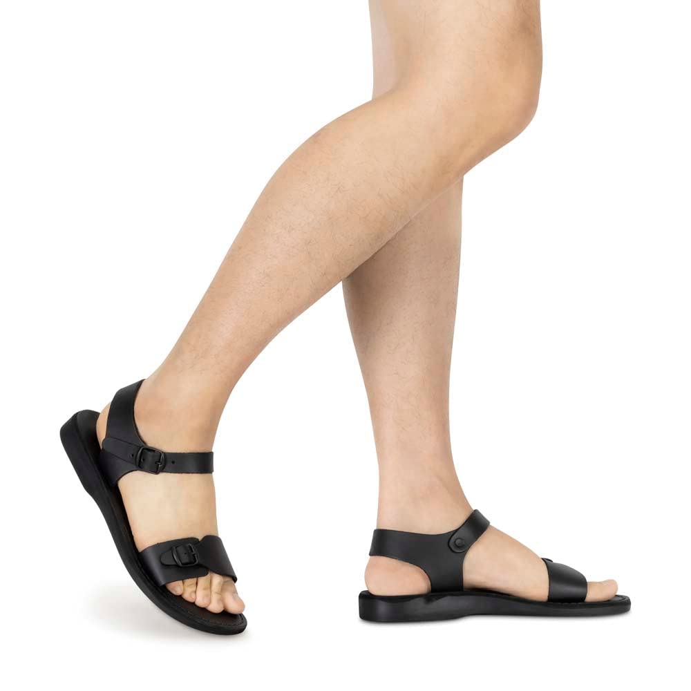 Original Leather Adjustable Buckle Sandals for Men - Comfortable & Durable Outdoor Walking Shoes for Beach, Travel & Casual Wear