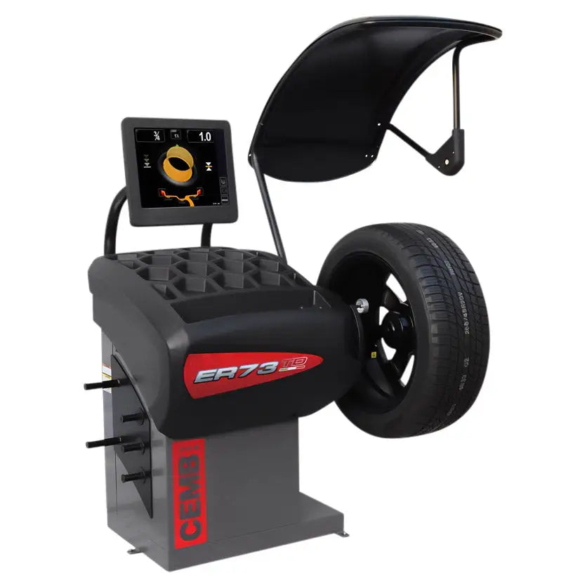 Cemb ER73TD High Volume HD Spotter Digital Wheel Balancer Machine - Professional Wheel Balancing for Auto Shops & Tire Stores - Perfect for Trucks, SUVs, and Heavy-Duty Vehicles