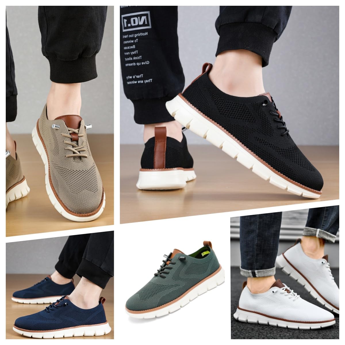 Men's Wearbreeze Shoes - Breathable Mesh Dress Shoes for Wide Feet | Comfortable Urban Walking & Office Wear