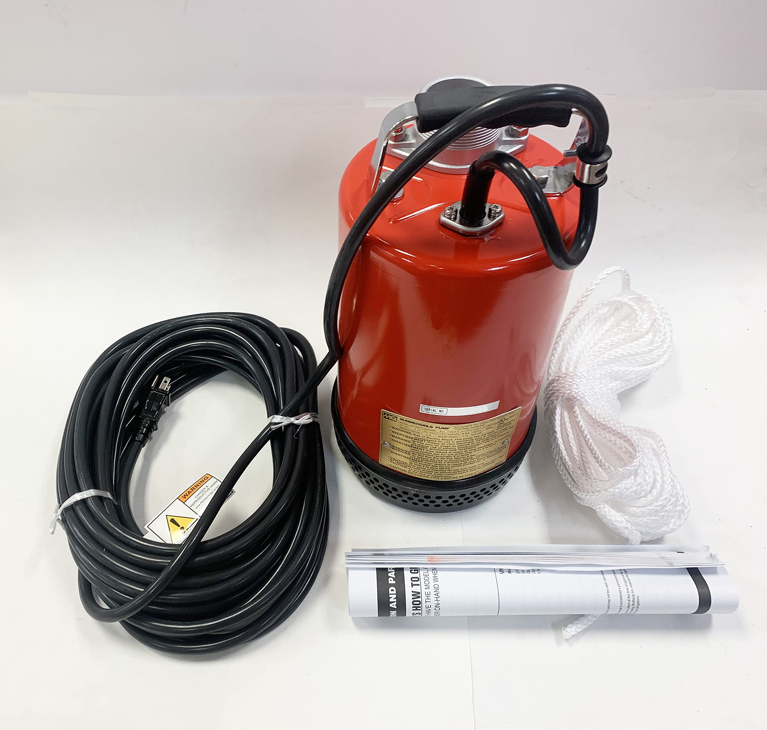 MultiQuip ST2047 Electric Submersible Water Pump - 1/2 HP, 115V, 10 GPM - Perfect for Basement Flooding, Pool Draining & Construction Site Dewatering