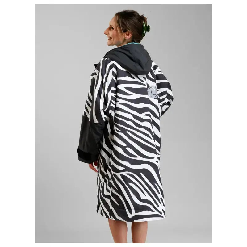 Unisex Zebra Print Swim Robe for Adults - Quick Dry Beach Cover Up for Pool, Beach & Spa | Perfect for Swimming, Lounging & Water Activities