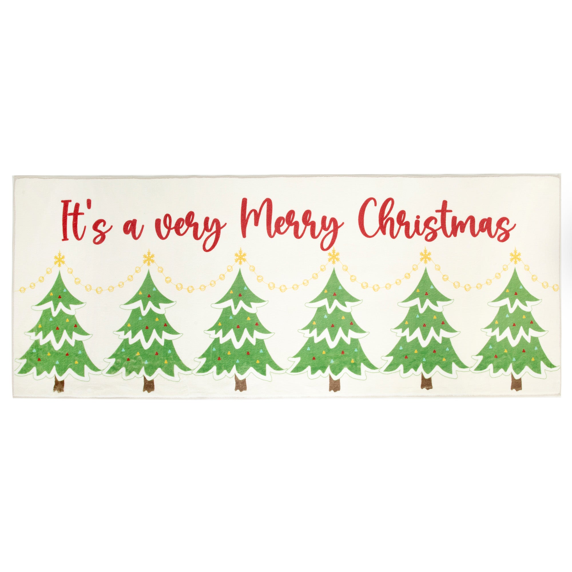 Festive Christmas Rug 24x60 Inches - Holiday Home Decor for Living Room, Bedroom & Entryway - Non-Slip Cozy Floor Mat for Winter Celebrations
