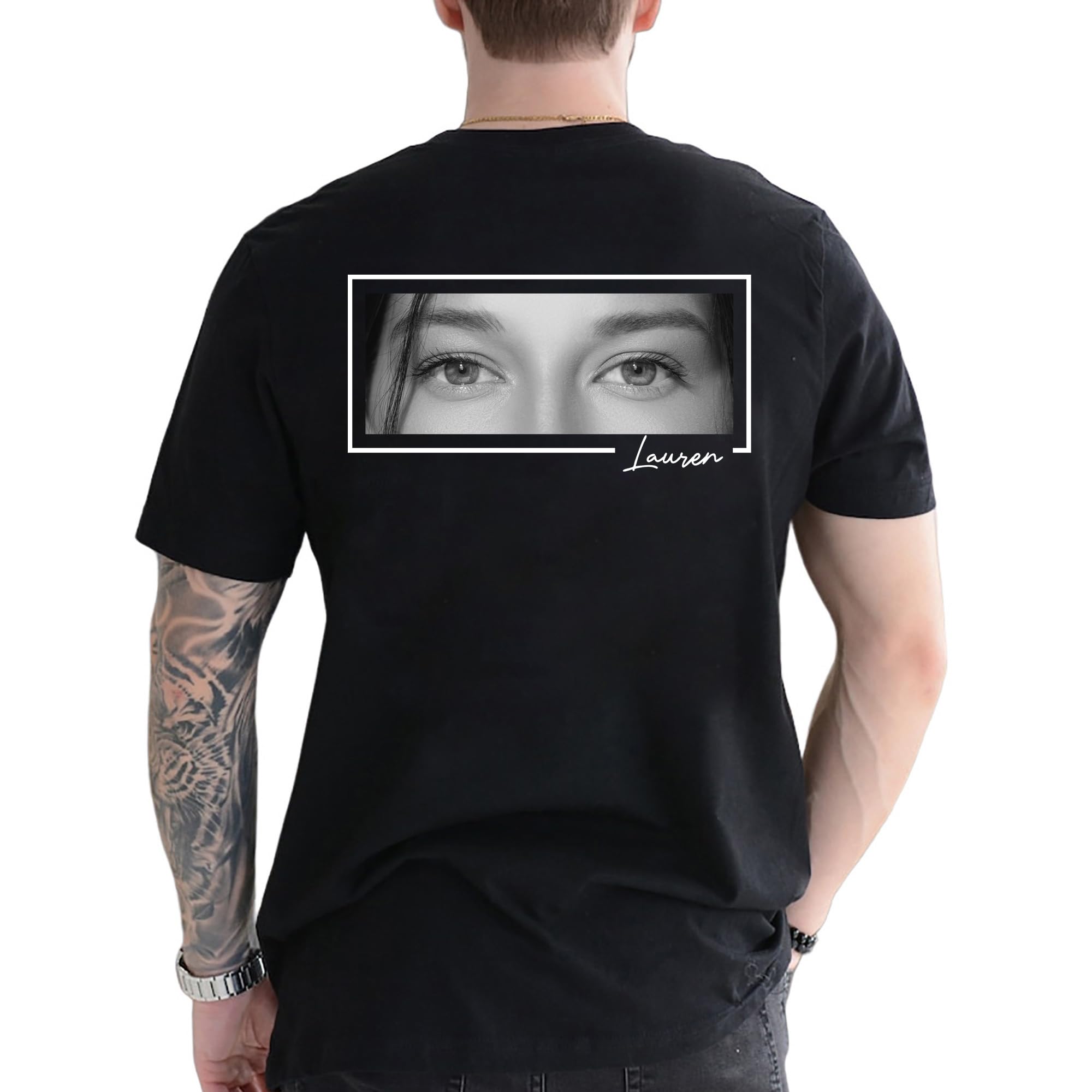 Custom Vintage Rap Tee for Men - LASFOUR I Love My Wife Graphic T-Shirt with Unique Face Design | Casual Streetwear, Hip Hop Fashion, Gift for Husband