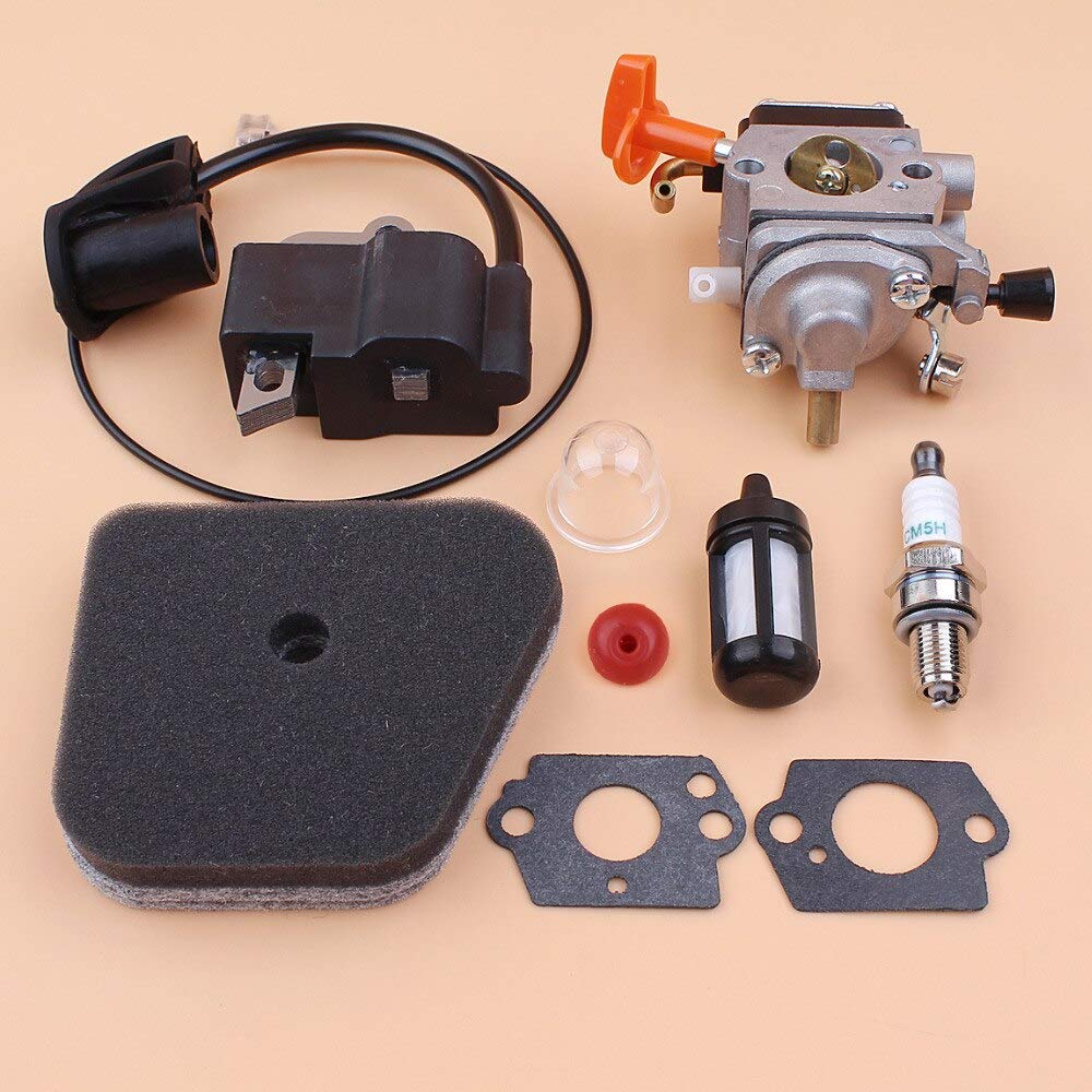 STIHL FS87 FS90 FS100 HL100 HL95 KM90 HT100 KM100 KM130 String Trimmer Carburetor Ignition Coil Air Filter Replacement Kit - Compatible with STIHL Trimmers & Brush Cutters - Perfect for DIY Repairs & Maintenance