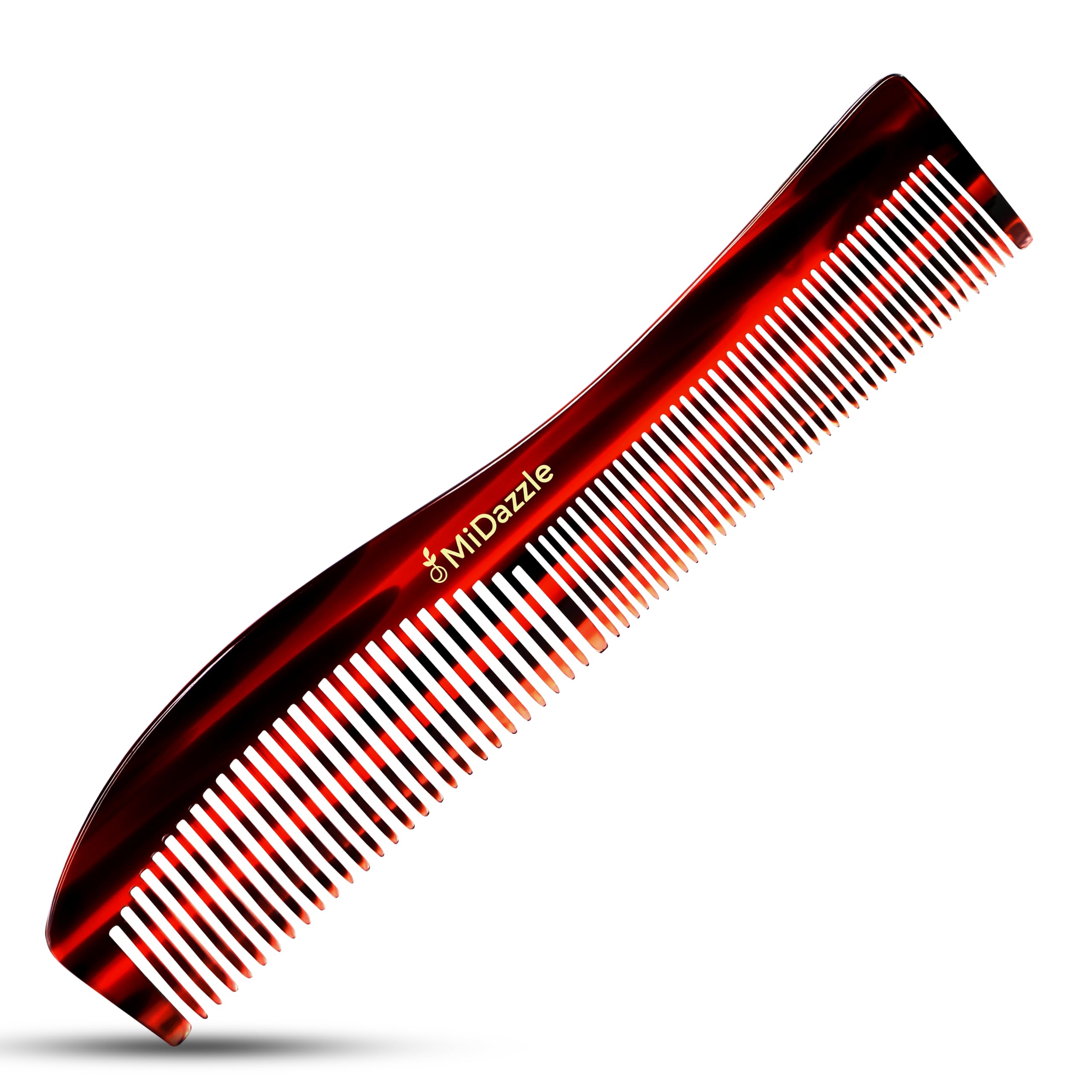 Midazzle Handmade Wide Tooth Comb for Men & Women - Natural Wood Detangling Hair Comb for Thick, Curly & Wet Hair - Perfect for Daily Styling & Salon Use (MIHC2204)