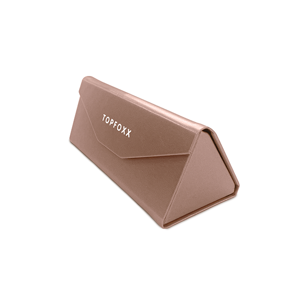 Foldable Sunglasses Case Rose Gold - Compact & Protective Eyewear Holder for Travel, Beach & Outdoor Activities