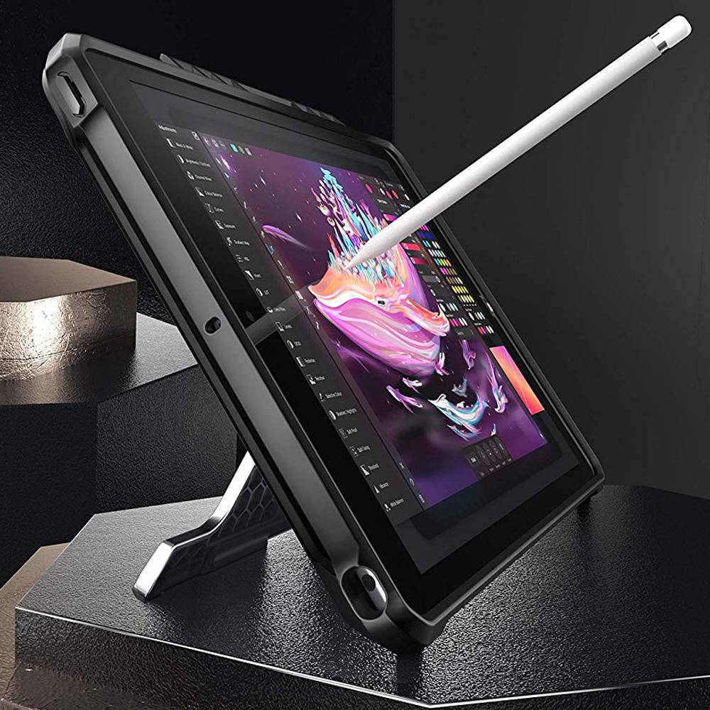 iPad 10.2 Inch Unicorn Beetle Pro Multi-Angle Stand Protective Case (Black) - Perfect for Work, Study & Entertainment