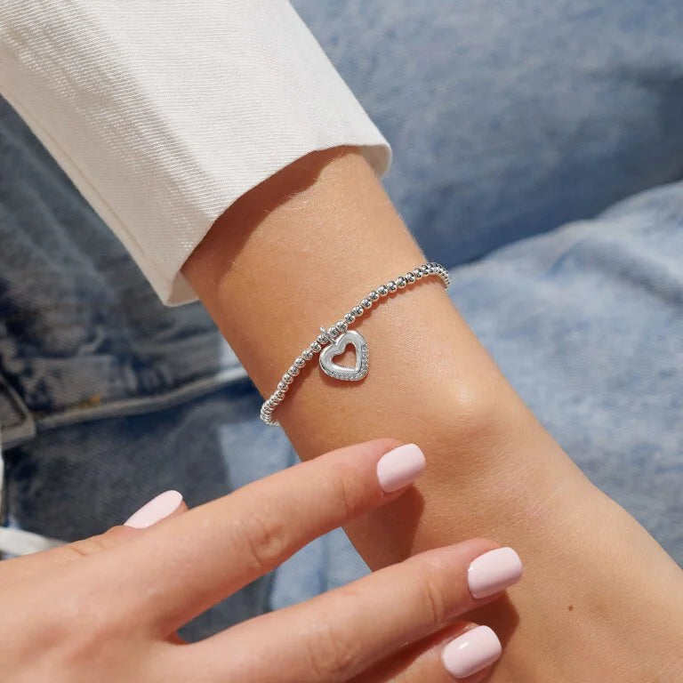 Joma Jewellery Sterling Silver 'A Little' Bracelet - Perfect First Mother's Day Gift for New Moms - Ideal for Baby Showers, Christenings & Special Occasions