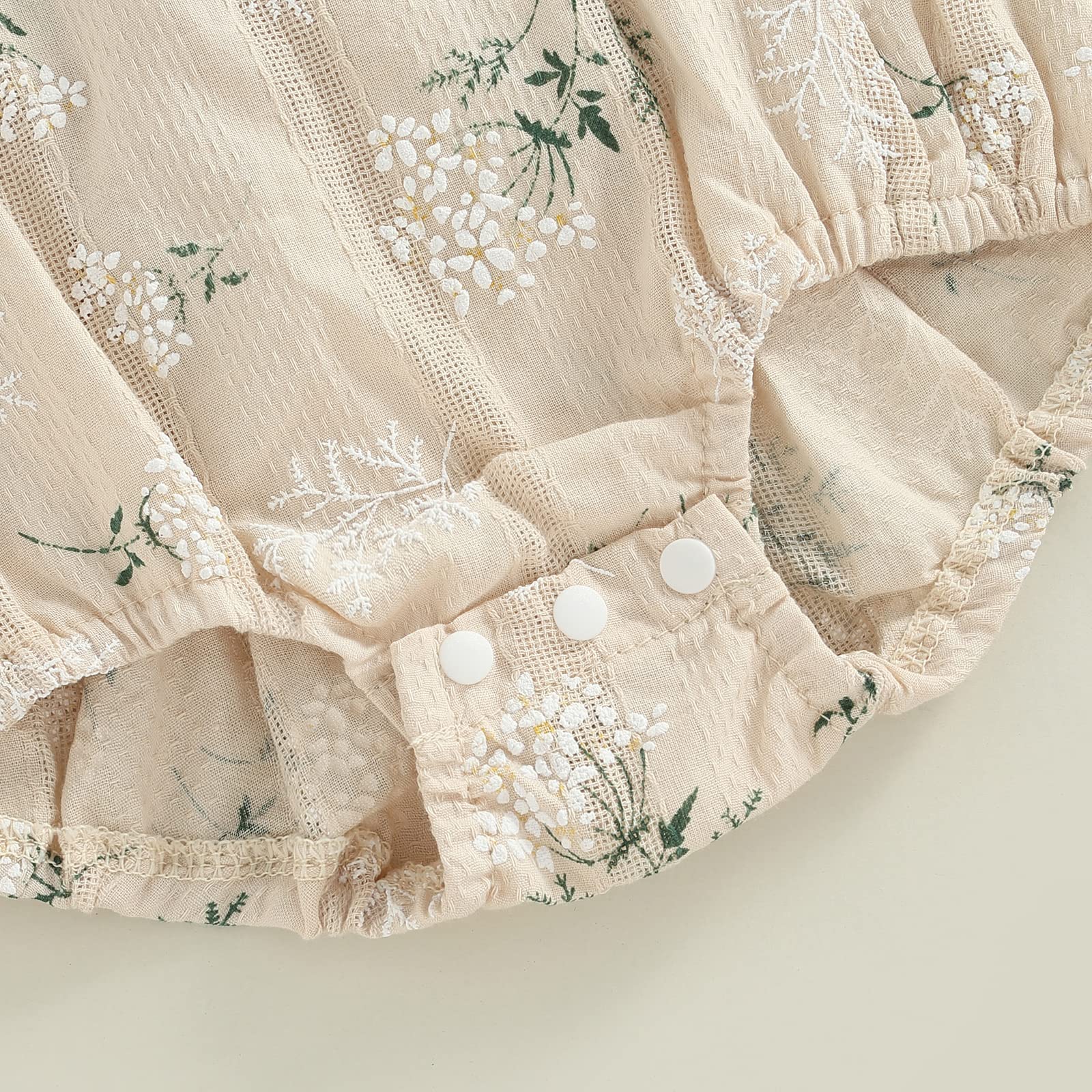 Newborn Baby Girl Clothes - Lace Flutter Sleeve Floral Bodysuit Romper One-Piece Outfit for Summer | Perfect for Photoshoots, Parties & Daily Wear