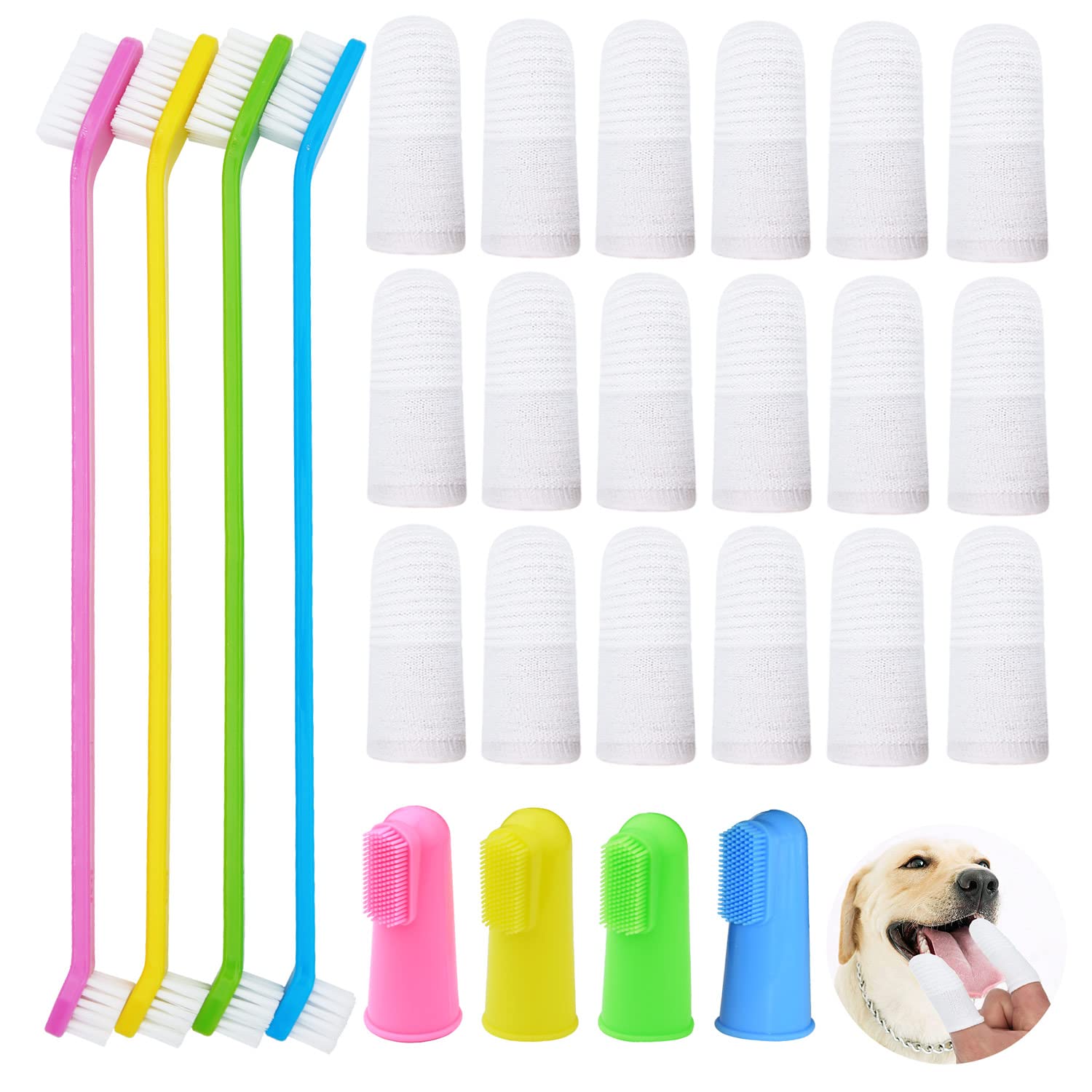 **Soft Bristle Dog & Cat Toothbrush Combo Pack – Gentle Dental Care for Small to Large Pets | Perfect for Daily Oral Hygiene at Home**