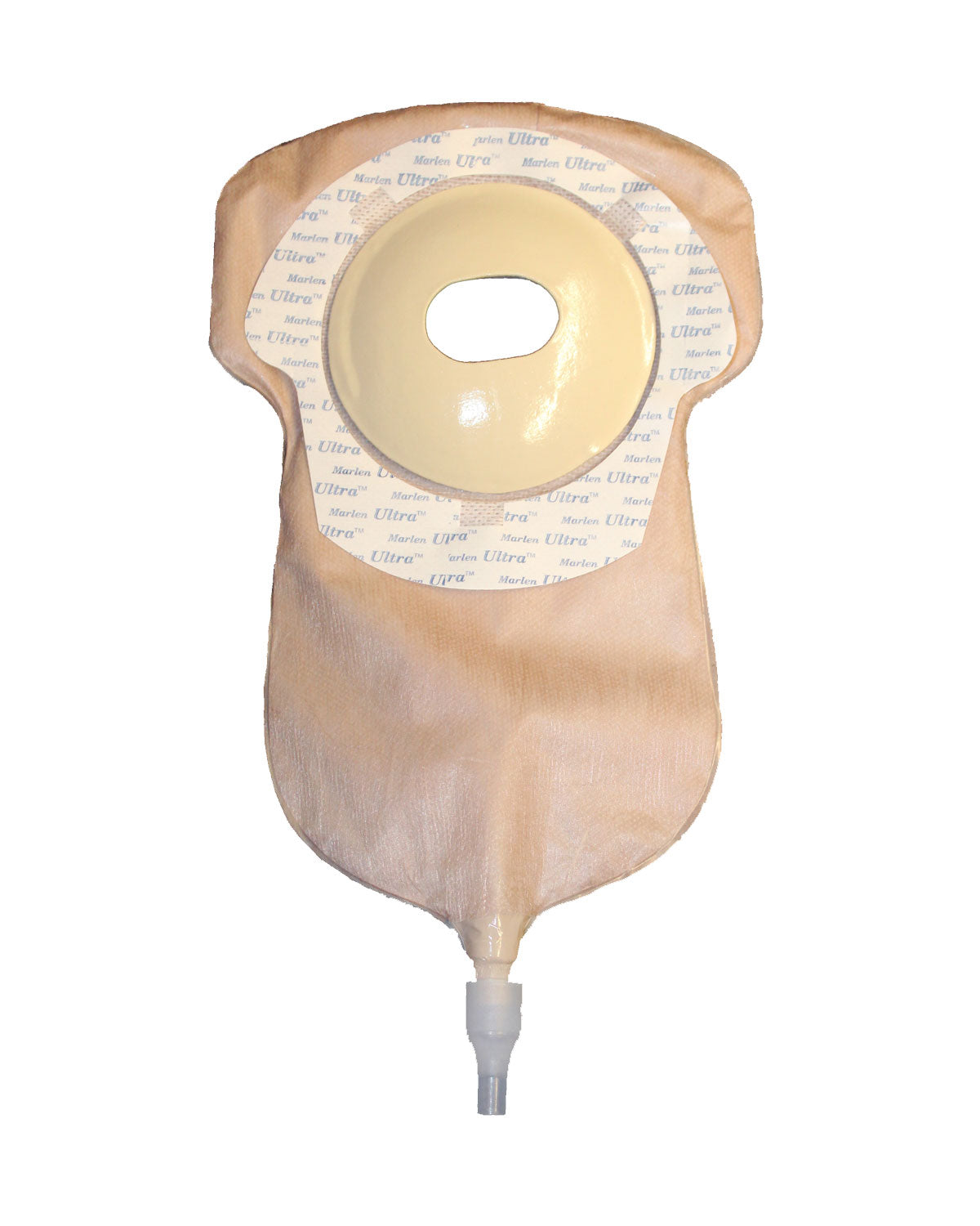 Marlen Ultra Extra 1 Piece Urostomy Pouch with SkinShield Barrier - No Filter, Transparent, Convex (2 1/8