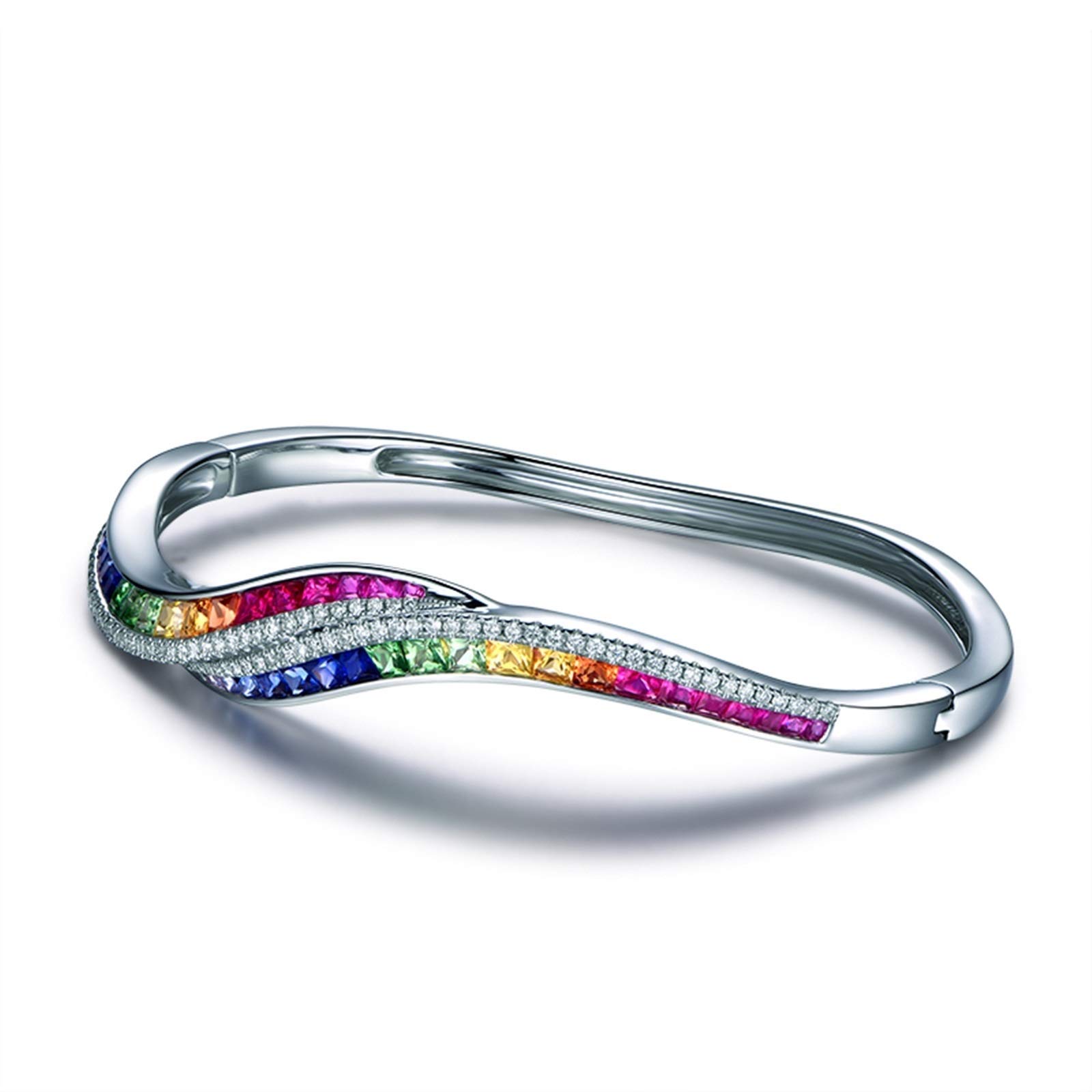 18K Rose Gold Bracelets for Women - Valentine's Day Gift with Ruby, Sapphire, Tsavorite & Diamonds | Adjustable Chain 16-19cm | Elegant Jewelry for Anniversary, Birthday & Special Occasions