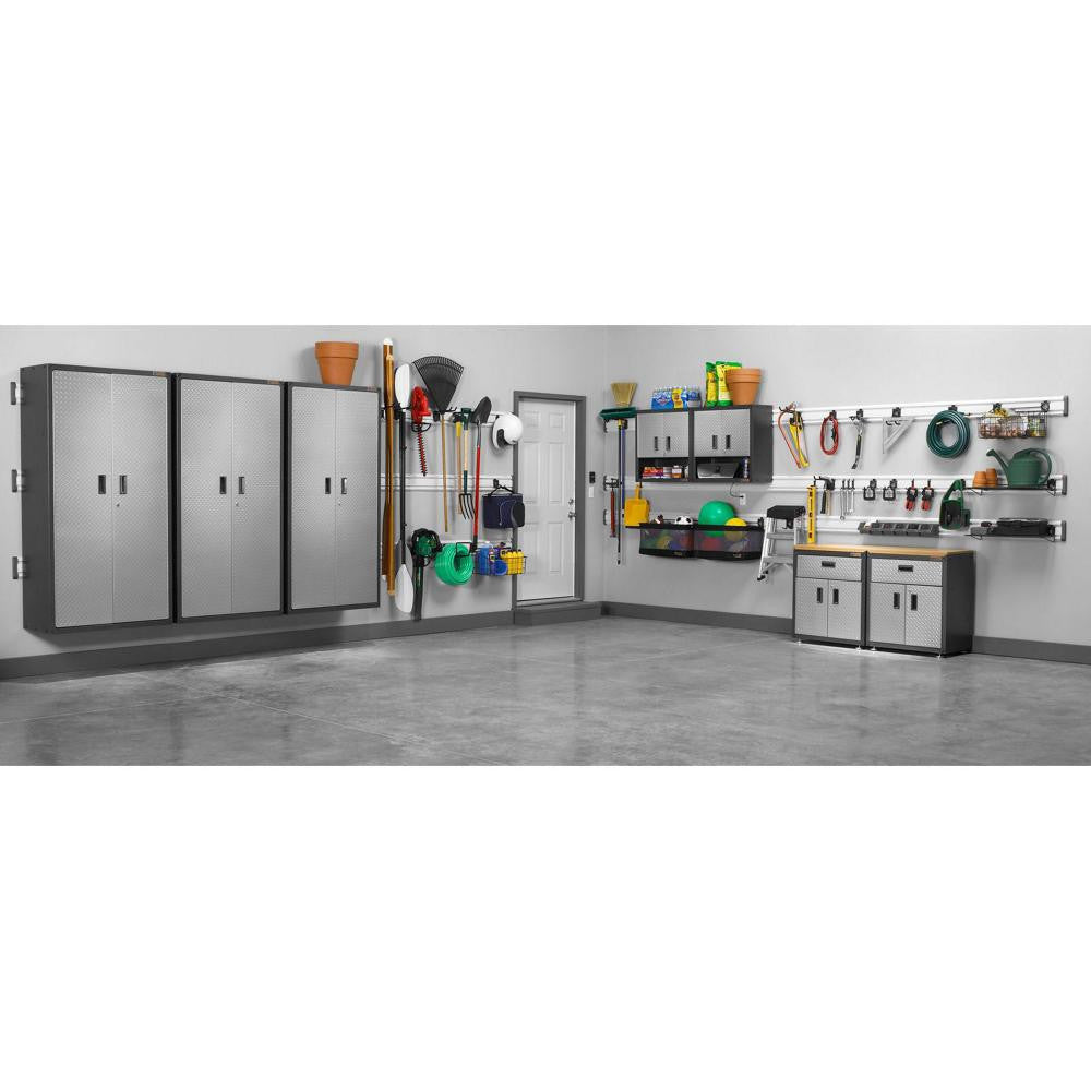 24 Wire Shelves (4 Pack) - Heavy Duty Granite Wall Mounted Storage Rack for Kitchen, Bathroom, Garage Organization - Space Saving Home Decor Solution