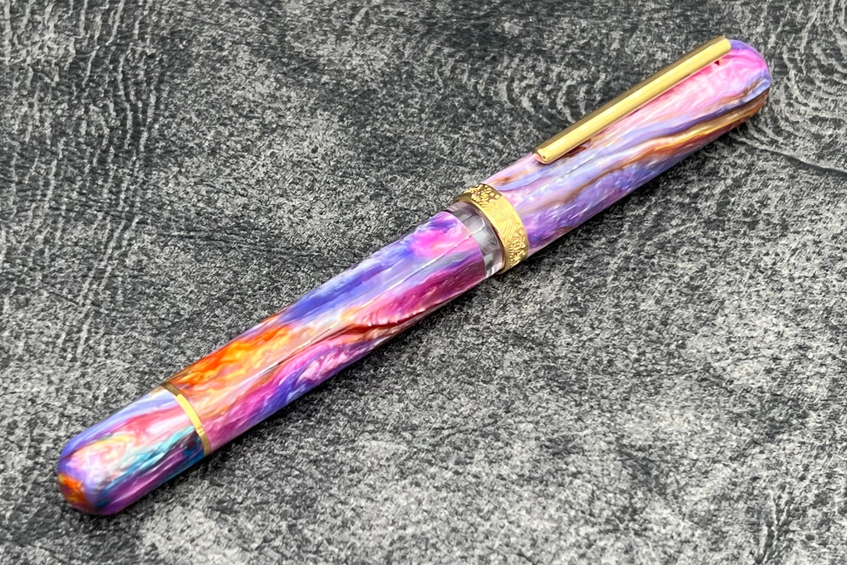 Nahvalur (Narwhal) Voyage Vacation Fountain Pen - Premium Miami Blue Resin - Smooth Writing Experience for Journaling, Note Taking & Gift Giving