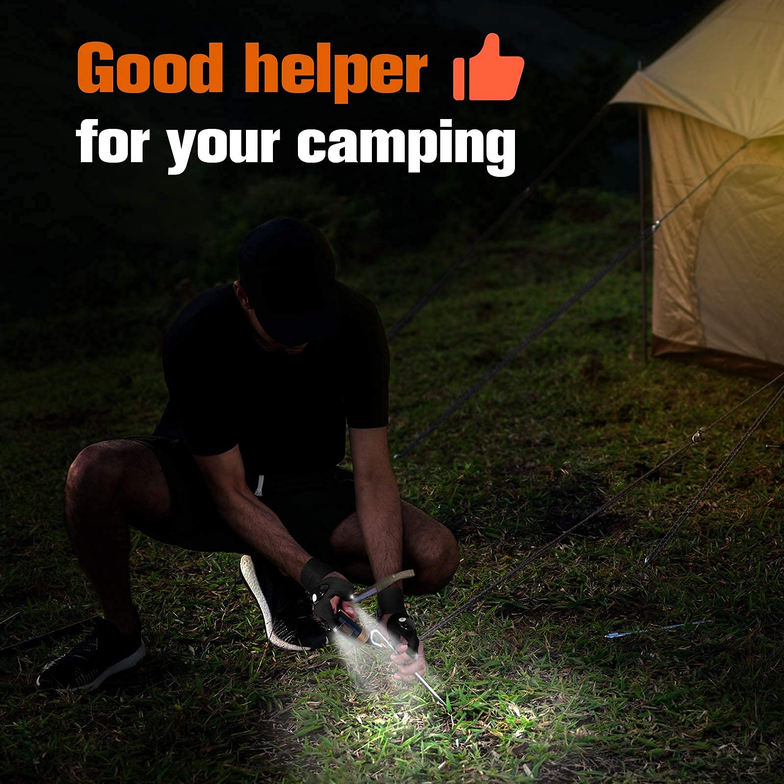**Jasee LED Flashlight Gloves - Hands-Free Finger Lights for Night Fishing, Running, Camping & Repairs - Waterproof Cool Gadgets for Men, Dad, Husband, Boyfriend - Perfect Gift for Father's Day, Birthday & Christmas**