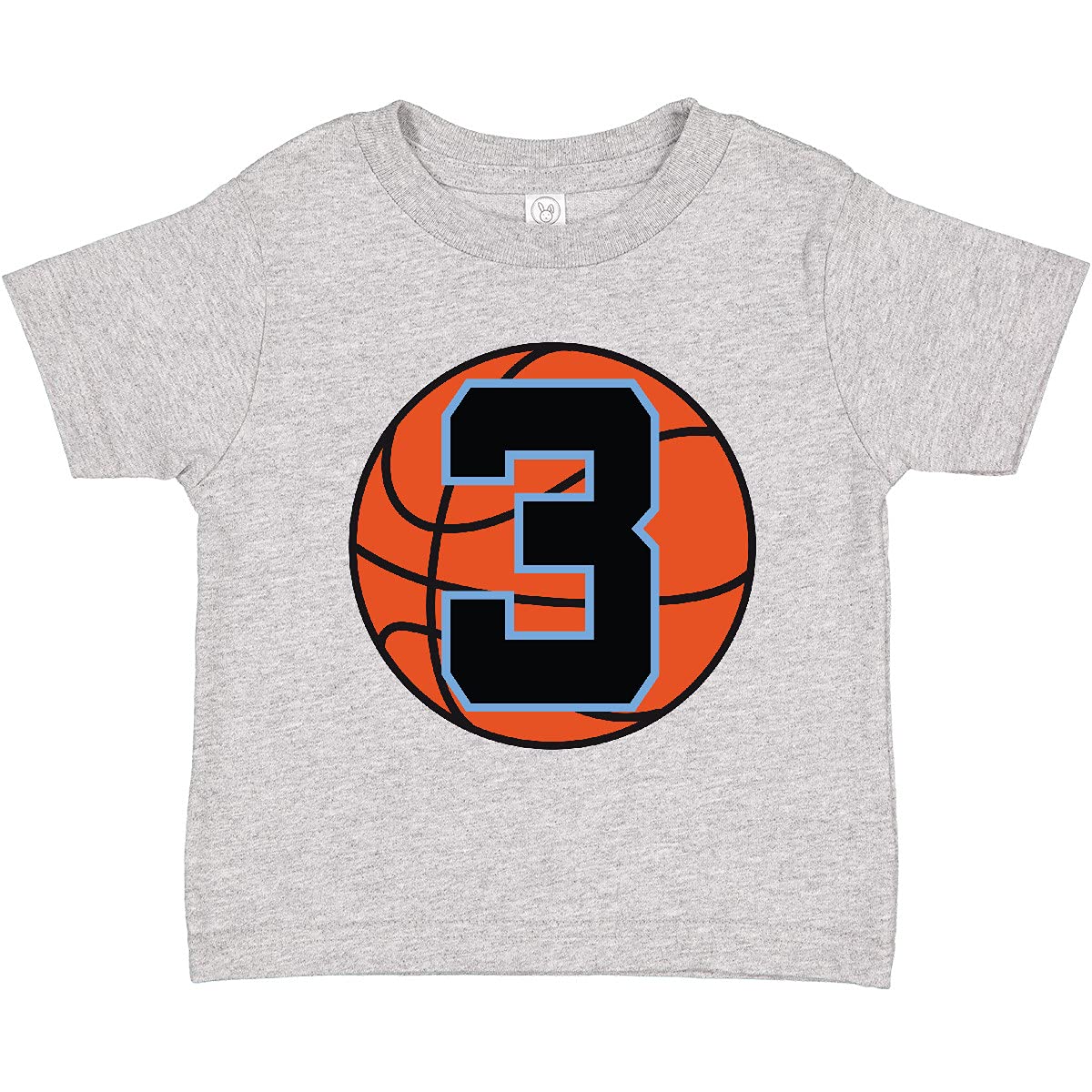 Inktastic Basketball 3rd Birthday T-Shirt for 3 Year Old Boys & Girls - Fun Toddler Basketball Party Outfit for Birthday Celebrations & Sports Events