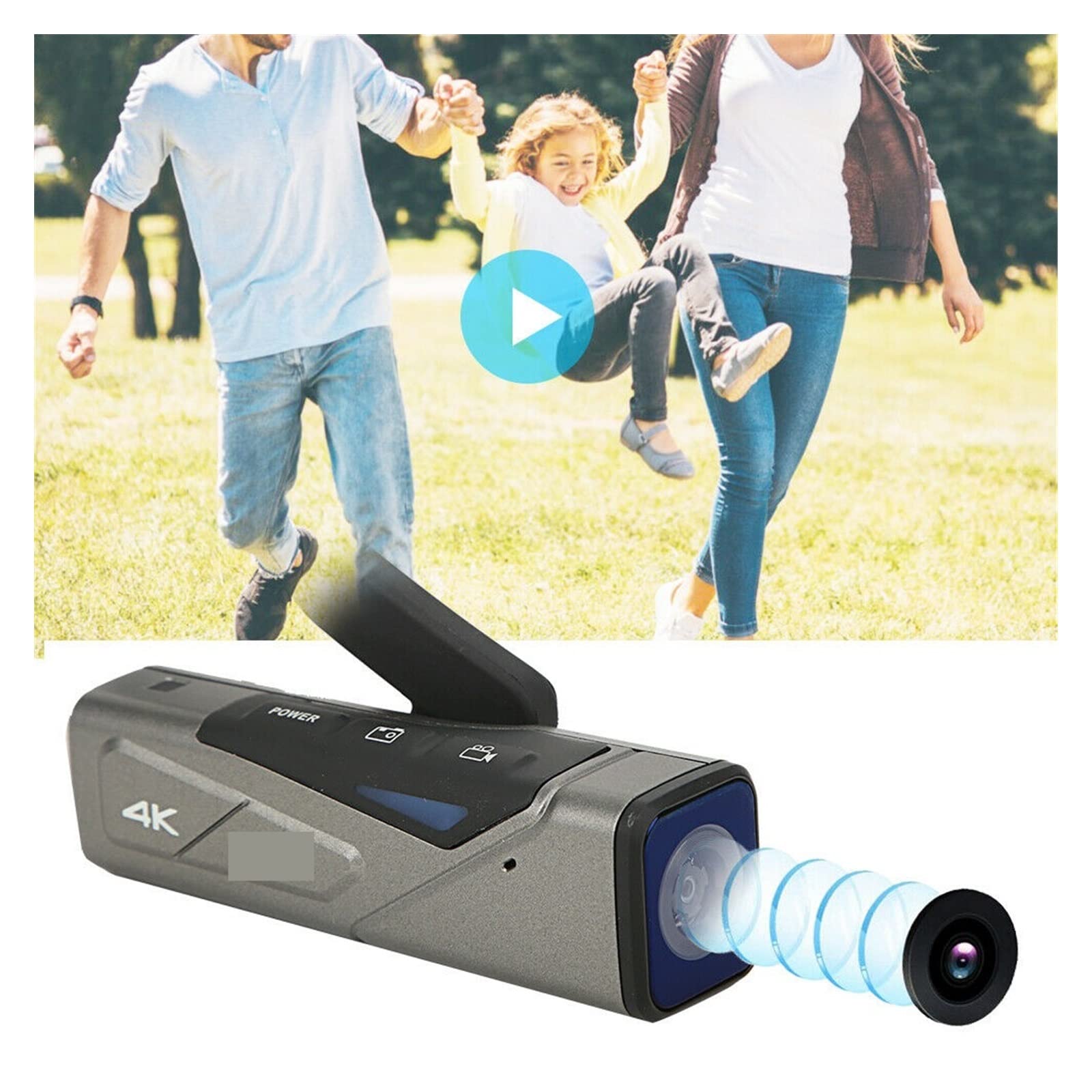 AUBEST 4K Mini Digital Video Camera - Wearable Head Mounted Camcorder for Vlogging, YouTube & Action Shots (EP7 with Remote Control) - Perfect for Travel, Sports & Outdoor Adventures