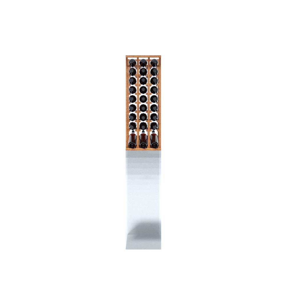 3 Column 27 Bottle 38.25 Inch Wine Rack - Sturdy Metal Wall Mounted Wine Storage for Kitchen, Bar, or Dining Room Display
