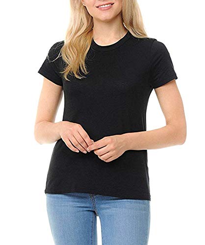 Whitesnake Women's Basic Cotton T-Shirt - Soft Round Neck Casual Top for Everyday Wear | Perfect for Work, Weekend & Lounge Outfits