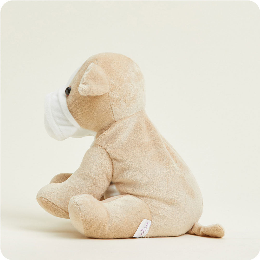 Bulldog Warmies Plush Stuffed Animal - Microwaveable Heating Pad for Kids & Adults - Perfect for Stress Relief, Anxiety, and Comfort at Home or Travel