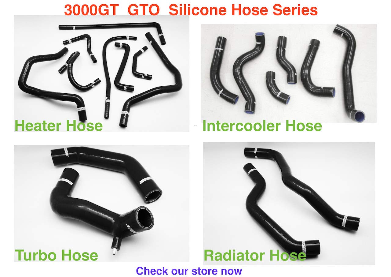 Autobahn88 High Performance Silicone Heater Hose Kit for 1990-2001 Mitsubishi GTO 3000GT & Dodge Stealth Z16A Z15A Twin Turbo - Orange Upgrade (Perfect for Engine Cooling System Maintenance and Performance Enhancement)