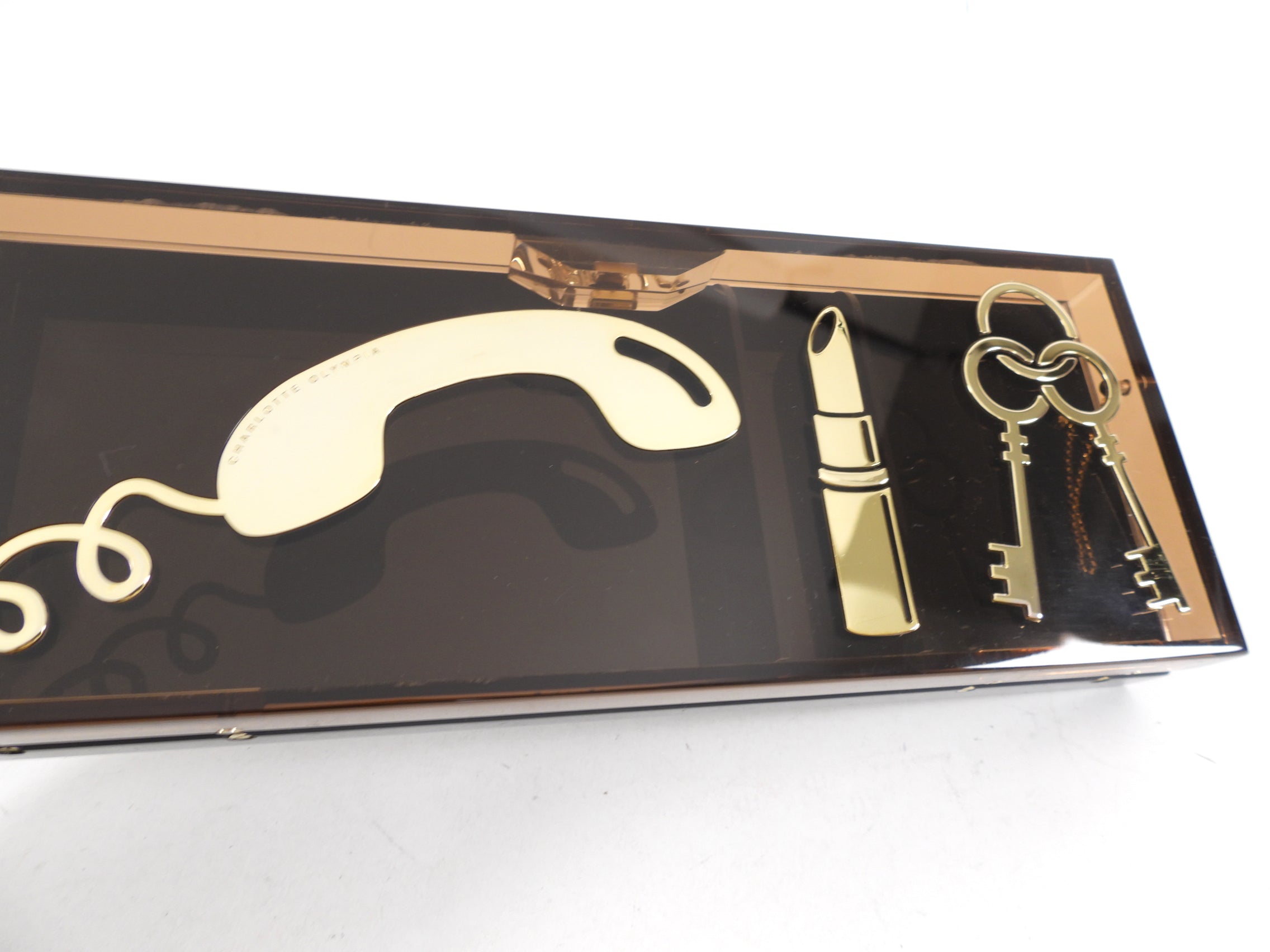 Charlotte Olympia Acrylic Resin Evening Clutch Box Bag - Elegant Women's Party Purse for Weddings, Galas & Special Occasions