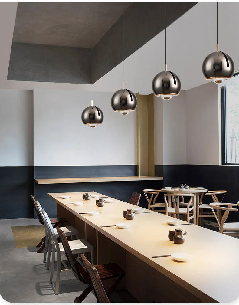 Hyve Modern Pendant Light - Sleek Contemporary Hanging Light Fixture for Kitchen Island, Dining Room & Living Room Decor