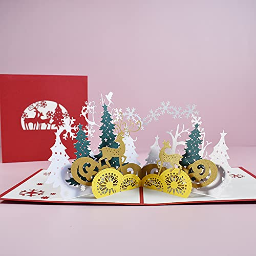3D Pop Up Greeting Cards for Valentine's Day, Mother's Day, Anniversary & Birthday - Romantic Christmas Forest Design for Wife, Mom & Loved Ones | Perfect for Gifts, Celebrations & Special Occasions
