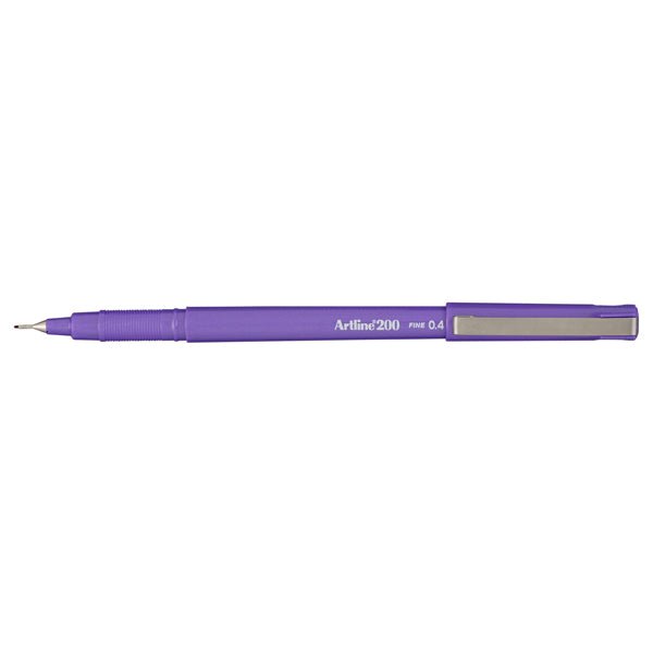 Artline 200 Bright Fineliner Pen Set - 0.4mm Ultra Fine Tip, 12 Pack Vibrant Purple Markers for Journaling, Note Taking & Artistic Drawing - Perfect for Bullet Journals, Coloring Books & School Supplies