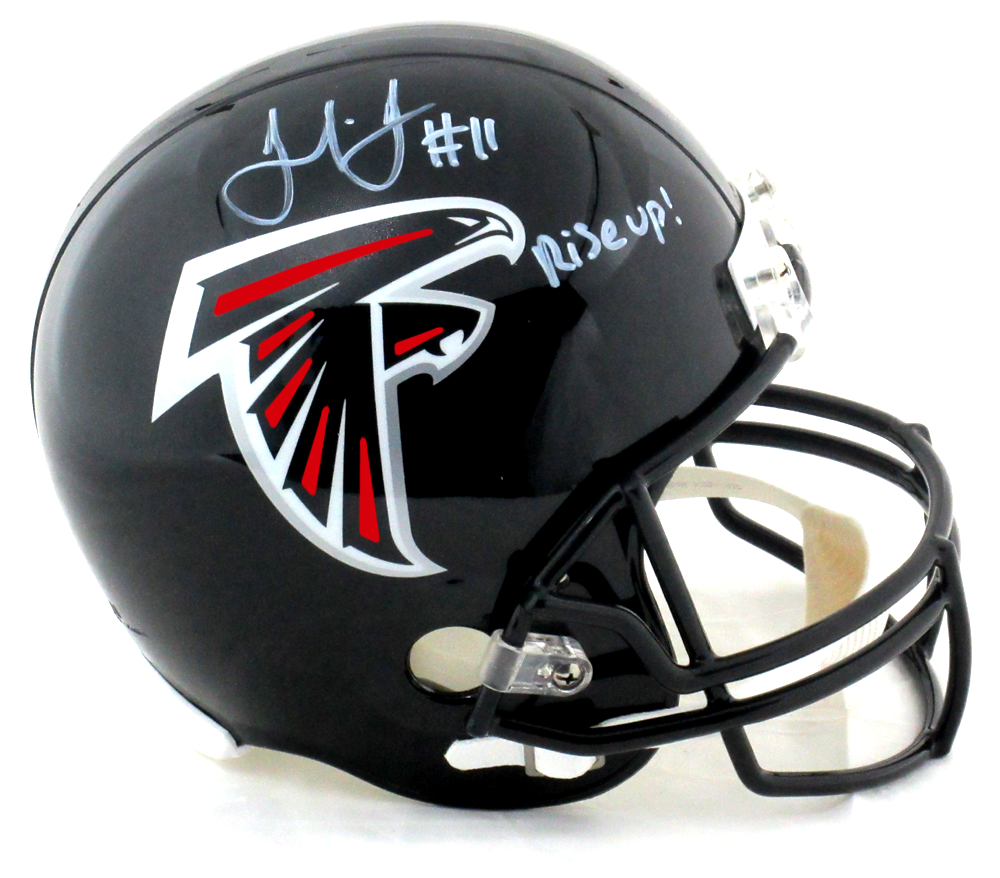 Julio Jones Autographed Atlanta Falcons Riddell Full Size NFL Helmet with 