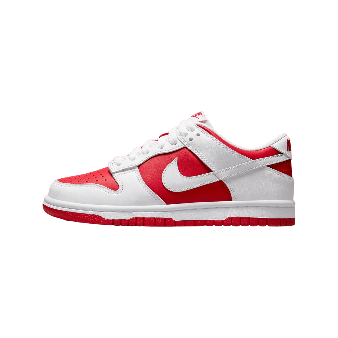 Nike Dunk Low GS Sneakers - Championship University Red & White - Kids' Basketball Shoes for School & Casual Wear