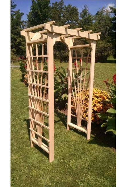 Amish Handcrafted Pine Concord Arbor Bench - Solid Wood Outdoor Garden Bench for Patio, Porch, and Backyard Relaxation