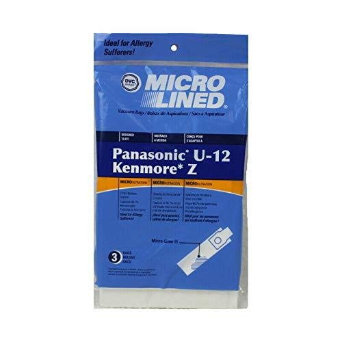 Panasonic Kenmore Style U-12 Z Micro Allergen Vacuum Cleaner Bags - 45 Pack | HEPA Filtration for Dust Mites, Pet Dander & Allergens | Compatible with Kenmore Canister Vacuums | Ideal for Allergy Sufferers & Pet Owners