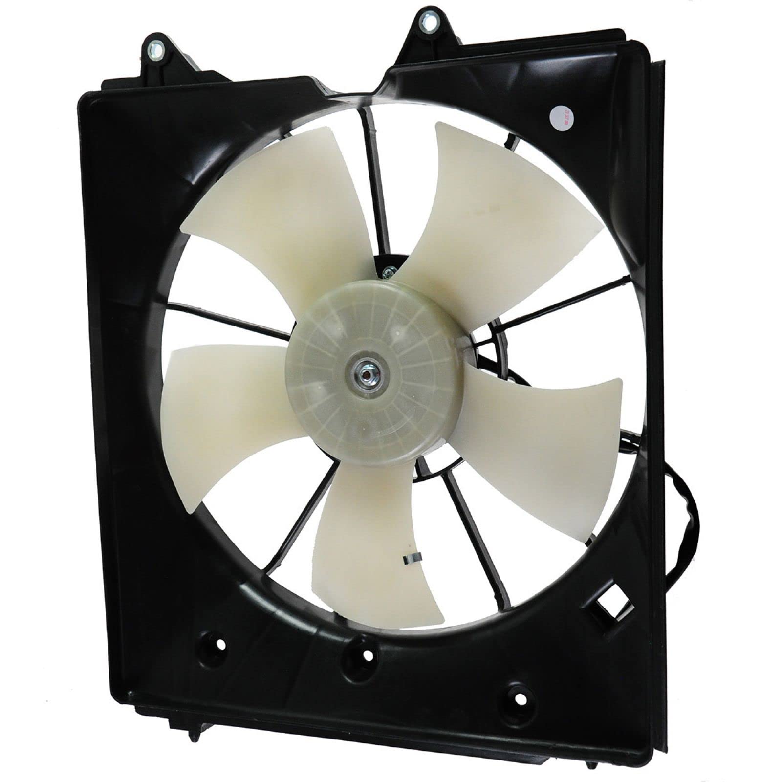 TRQ Left Radiator Cooling Fan Assembly - Compatible with 2009-2014 Acura TL (AC3115114) | Drivers Side Replacement Part | Perfect for Overheating Prevention & AC Performance