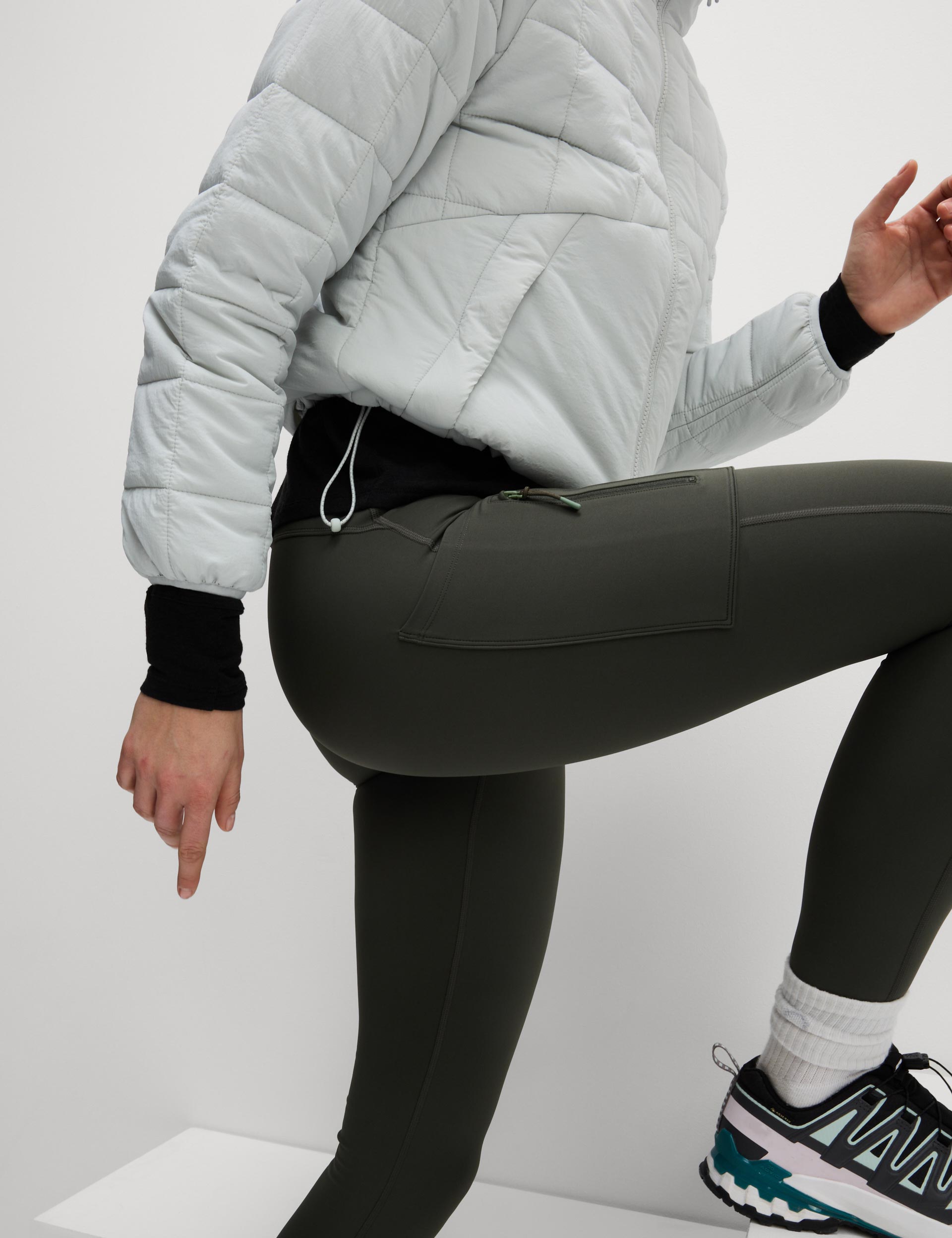 Go Discover Stormwear Waterproof Walking Leggings for Women - Dark Olive - Outdoor Hiking & Cold Weather Running Pants