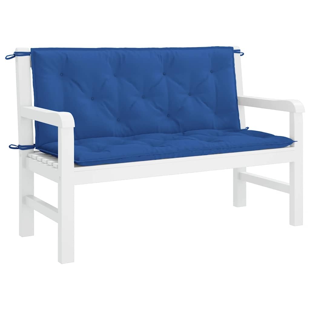 vidaXL 2-Piece Indoor Outdoor Bench Cushions - Non-Slip Water-Resistant Breathable Oxford Fabric Patio Loveseat & Porch Swing Seat Cushions (47.2