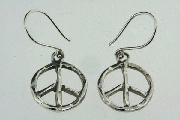 Peace Sign Earrings for Women - Trendy Dangle Hoop Earrings for Everyday Wear, Gift Giving & Boho Style Outfits